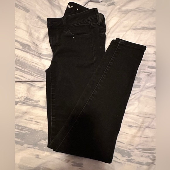 American Eagle size 0 black jeggings - Picture 1 of 2